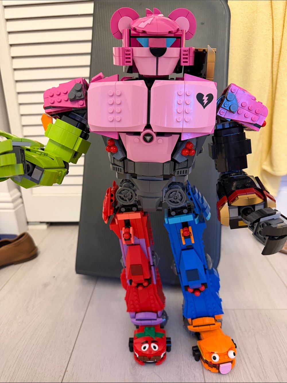 Lego Pink Multicolor Buildable Mech with Character Feet